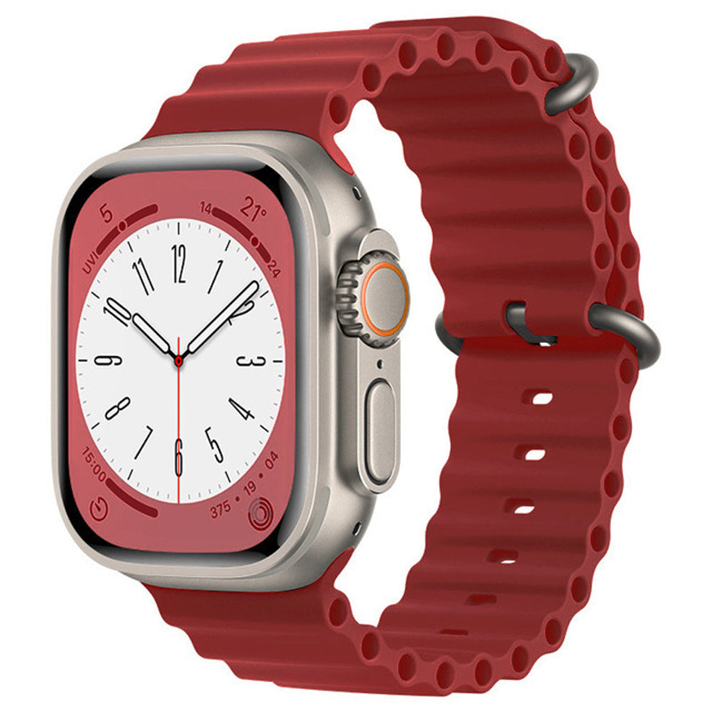 Techsuit W038 Armband für Apple Watch 42mm / 41mm / 40mm / 38mm Serie, Dunkelrosa