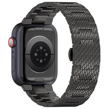 Techsuit W052 Armband für Apple Watch 42mm / 41mm / 40mm / 38mm Serie, Schwarz