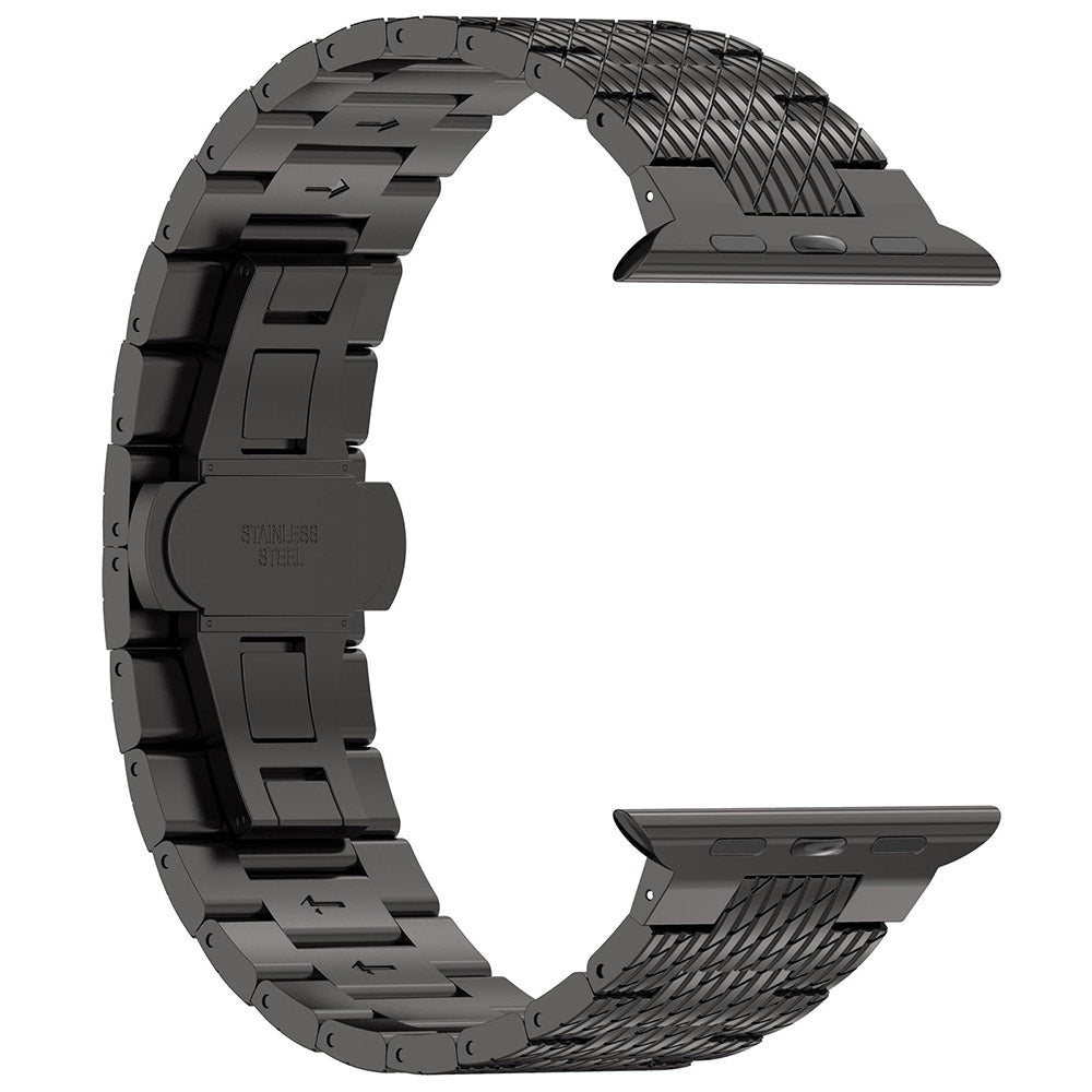Techsuit W052 Armband für Apple Watch 42mm / 41mm / 40mm / 38mm Serie, Schwarz