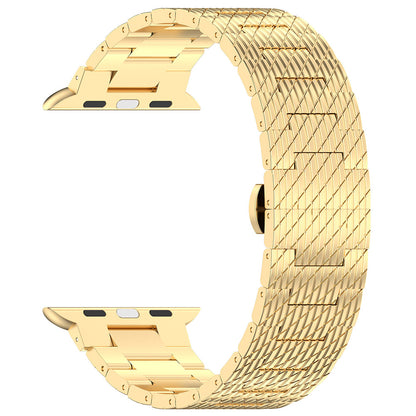 Techsuit W052 Armband für Apple Watch 49mm / 46mm / 45mm / 44mm / 42mm Serie, Goldfarben