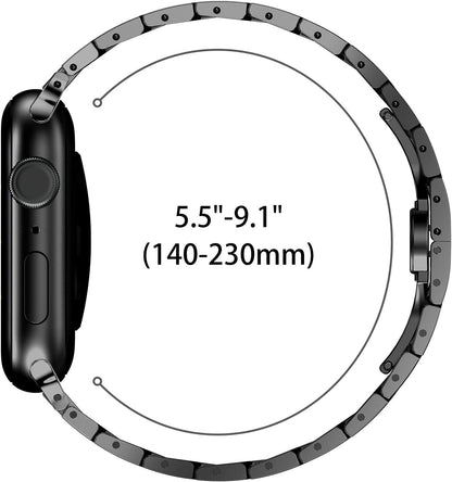 Techsuit W063 Armband für Apple Watch 49mm / 46mm / 45mm / 44mm / 42mm Serie, Silberfarben