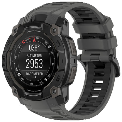 Techsuit W077 Armband für Garmin Instinct 3 45mm Solar / Instinct 3 45mm, Grau