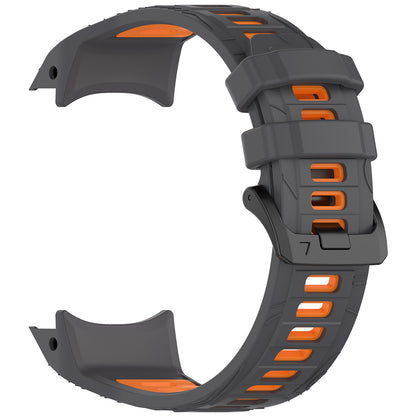 Techsuit W077 Armband für Garmin Instinct 3 50mm Solar / Instinct 3 50mm, Grau Orange
