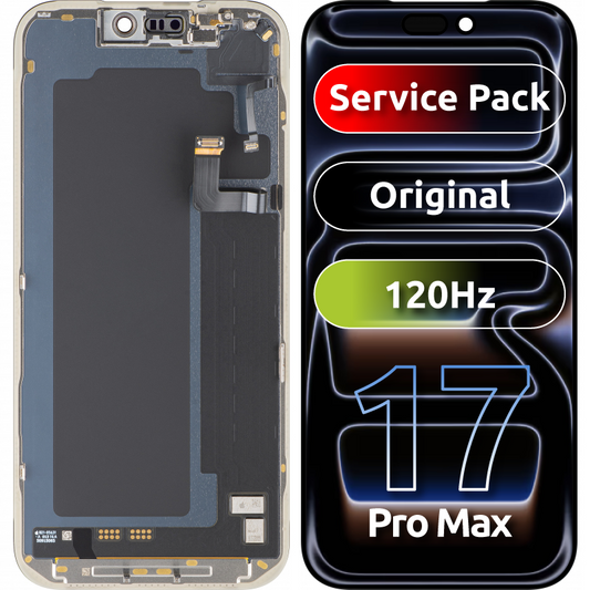 Display mit Touchscreen Apple iPhone 17 Pro Max, mit Rahmen, Schwarz, Service Pack 661-56050