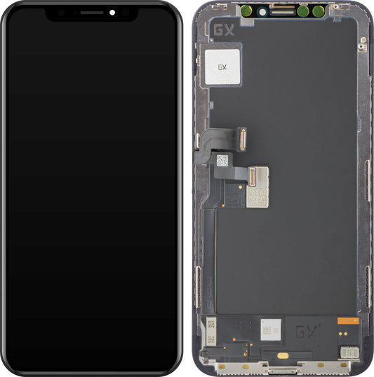 GX Touchscreen-Display für Apple iPhone X, mit Rahmen, OLED-Version, Schwarz