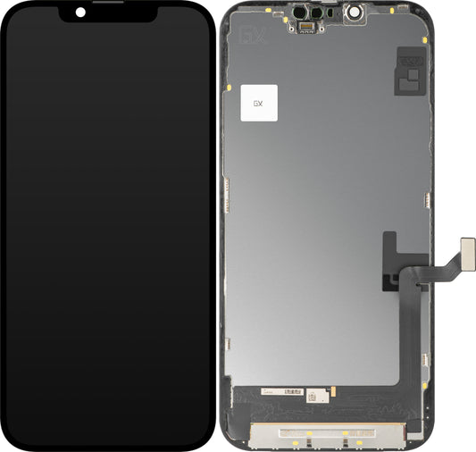 Display mit GX-Touchscreen für Apple iPhone 14 Plus, mit Rahmen, OLED IC Movable Version, Schwarz