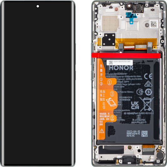 Touchscreen-Display Honor 70, mit Rahmen und Akku, smaragdgrün, Service Pack 0235ACMH 