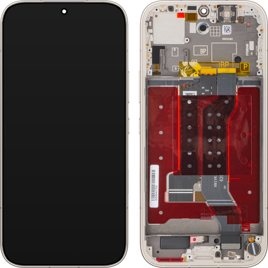 Honor 600 Touchscreen-Display mit Rahmen, Gold (Golden White), Service Pack 0235ATSS