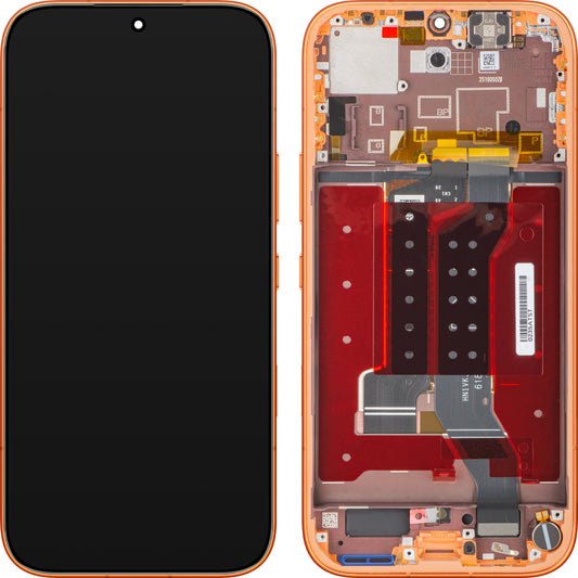 Display mit Touchscreen Honor 600, mit Rahmen, Orange, Service Pack 0235ATST