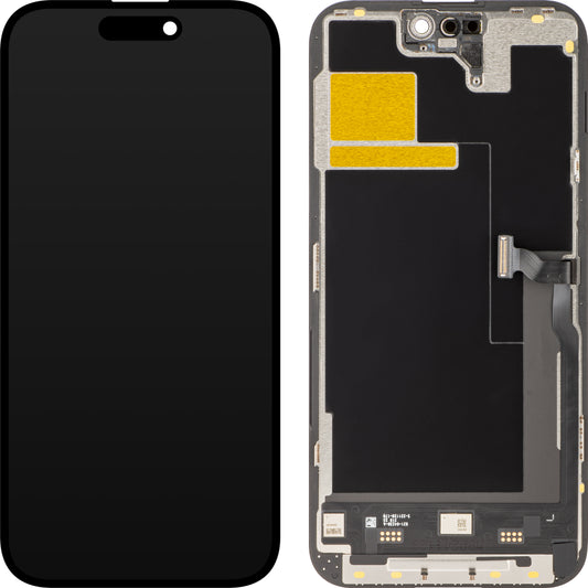 JK Touchscreen Display für Apple iPhone 14 Pro Max, mit Rahmen, In-Cell IC Movable LCD Version, Schwarz