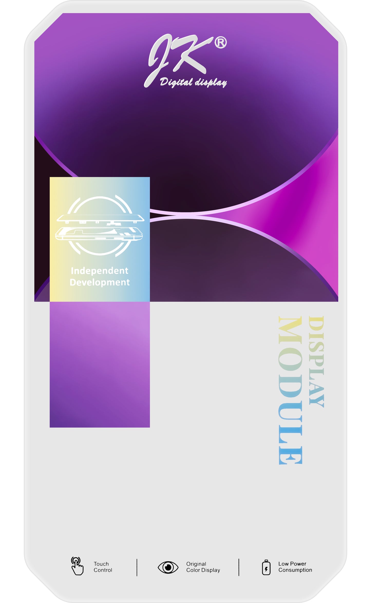 JK Touchscreen Display für Apple iPhone 14, mit Rahmen, In-Cell LCD Version, Schwarz 