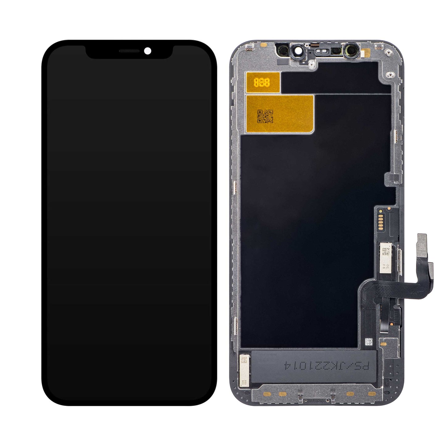 JK Touchscreen-Display für Apple iPhone 12/12 Pro, mit Rahmen, In-Cell-LCD-Version, Schwarz