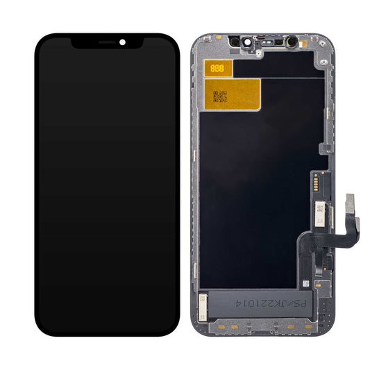 JK Touchscreen-Display für Apple iPhone 12/12 Pro, mit Rahmen, In-Cell-LCD-Version, Schwarz