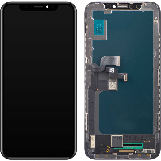 Touchscreen Display JK für Apple iPhone X, mit Rahmen, In-Cell LCD Version, Schwarz