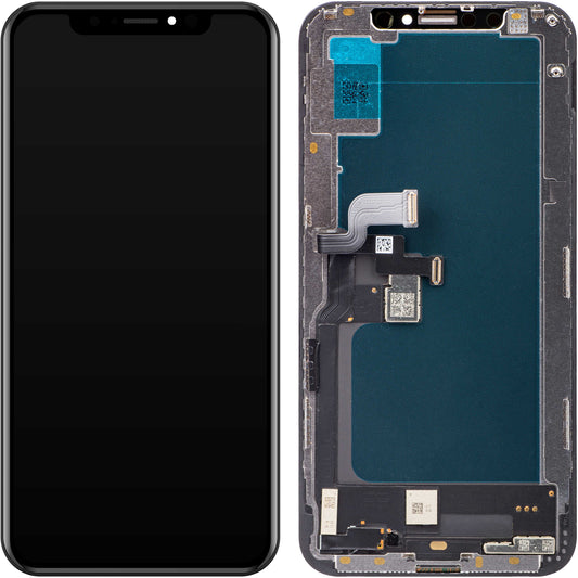 JK Touchscreen-Display für Apple iPhone XS, mit Rahmen, In-Cell-LCD-Version, Schwarz