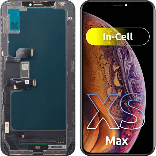 Touchscreen Display JK für Apple iPhone XS Max, mit Rahmen, In-Cell LCD Version, Schwarz