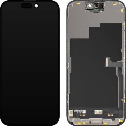 Display mit Touchscreen JK für Apple iPhone 15 Pro, mit Rahmen, LCD In-Cell IC Movable Version, Schwarz