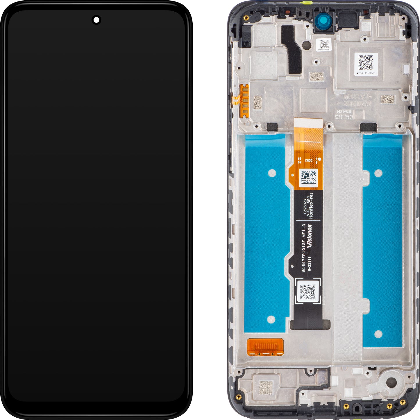 Display mit Touchscreen Motorola Moto G31 (XT2173-2), mit Rahmen, Schwarz, Service Pack