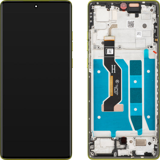 Display mit Touchscreen Motorola Moto G85, mit Rahmen, Gelb (Olivgrün), Service Pack 5D68C24855