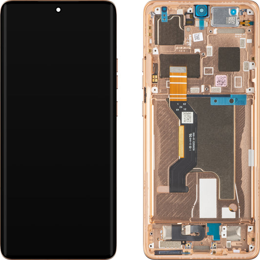 Touchscreen-Display Motorola Edge 50 Ultra, mit Rahmen, Orange (Peach Fuzz), Service Pack 5D68C24470