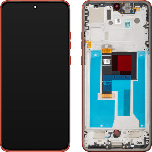 Motorola Edge 50 Neo Touchscreen-Display, mit Rahmen, Rot (Poinciana), Service Pack 5D68C28684