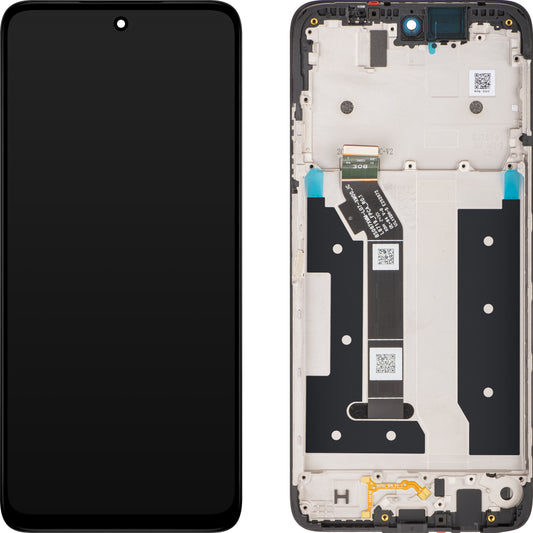 Motorola Moto G35 Touchscreen Display mit Touchscreen, mit Rahmen, Schwarz, Service Pack 5D68C28856 