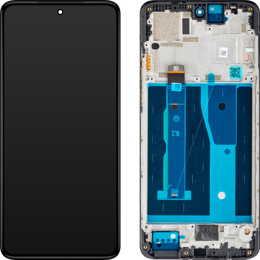 Touchscreen-Display Motorola Moto G84, mit Rahmen, Schwarz, Swap 5D68C23231