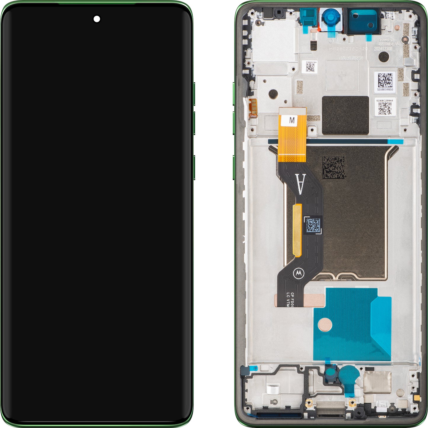 Display mit Touchscreen Motorola Edge 60, mit Rahmen, Grün, Service Pack 5D68C29944