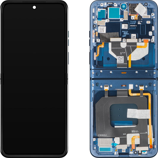Display mit Touchscreen Motorola Razr 2025 / Razr 60, mit Rahmen, Sub Inner, Marineblau (Gibraltar Sea), Service Pack 5D68C29965
