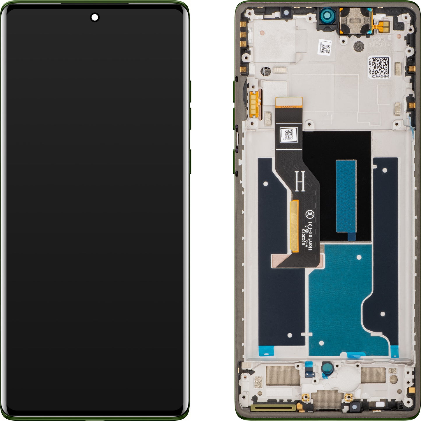 Display mit Touchscreen Motorola Edge 50 Fusion, mit Rahmen, Grün (Forest Green), Service Pack 5D68C25167