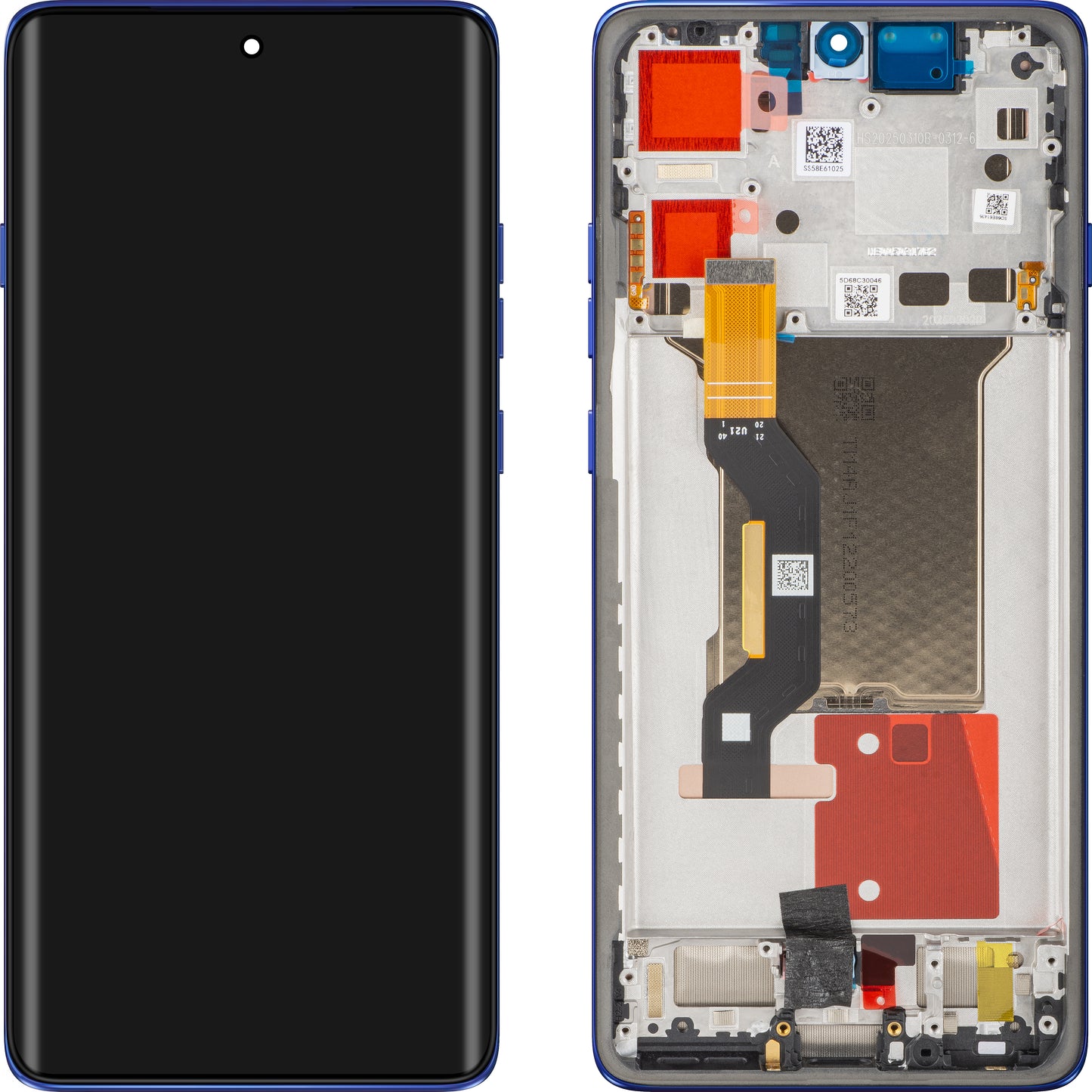 Motorola Edge 60 Pro Touchscreen Display, with Frame, Blue (Dazzling Blue), Swap 5D68C30046
