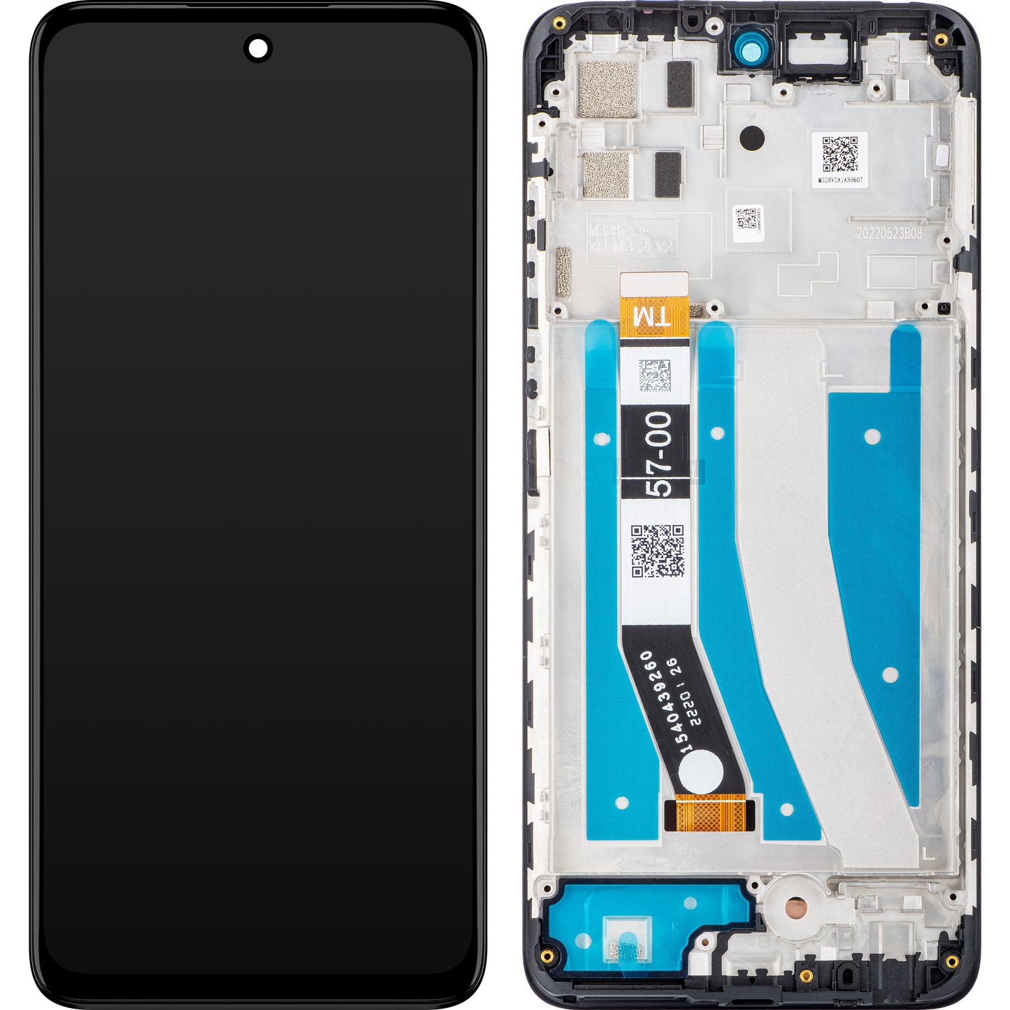 Touchscreen-Display Motorola Moto G32, mit Rahmen, Grau (Mineral Grey), Swap 5D68C21151