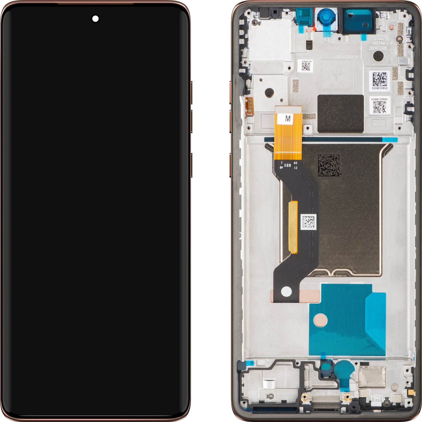 Display mit Touchscreen Motorola Edge 60 Fusion, mit Rahmen, Braun (Mocha Mousse), Service Pack 5D68C30578