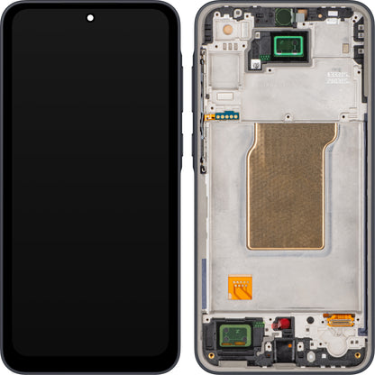 Display mit Touchscreen MP kompatibel mit Samsung Galaxy A35 5G A356, mit Rahmen, Schwarz