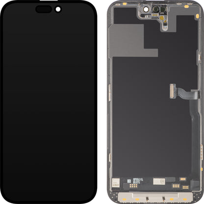 Display mit MP Touchscreen kompatibel mit Apple iPhone 14 Pro Max, mit Rahmen, Soft OLED IC Movable 120Hz FHD Version, Schwarz