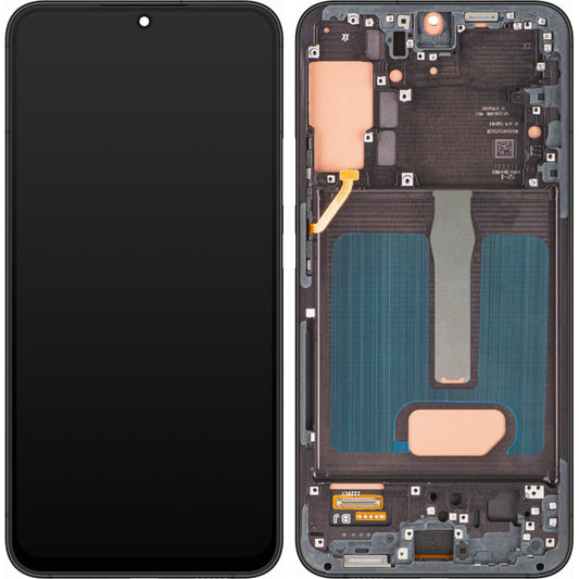 Display mit Touchscreen MP kompatibel mit Samsung Galaxy S22+ 5G S906, mit Rahmen, Schwarz