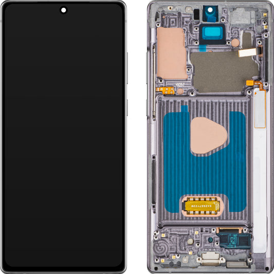 Display mit MP Touchscreen kompatibel mit Samsung Galaxy Note 20 N980, mit Rahmen, OLED-Version, Schwarz