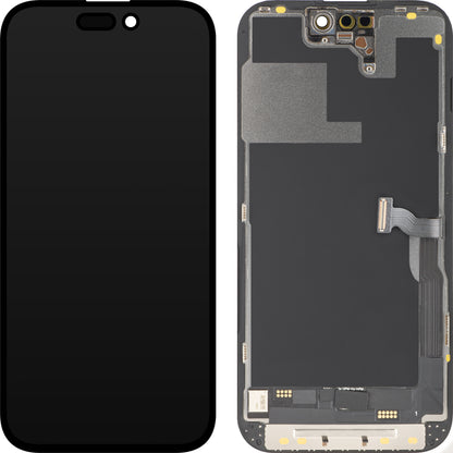 Display mit MP Touchscreen kompatibel mit Apple iPhone 14 Pro, mit Rahmen, OLED FHD Diagnostic-Version, Schwarz