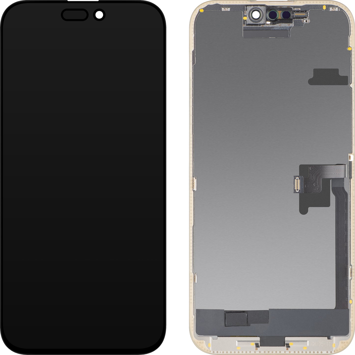 Display mit MP Touchscreen kompatibel mit Apple iPhone 16 Pro Max, mit Rahmen, OLED FHD Diagnostic Version, Schwarz