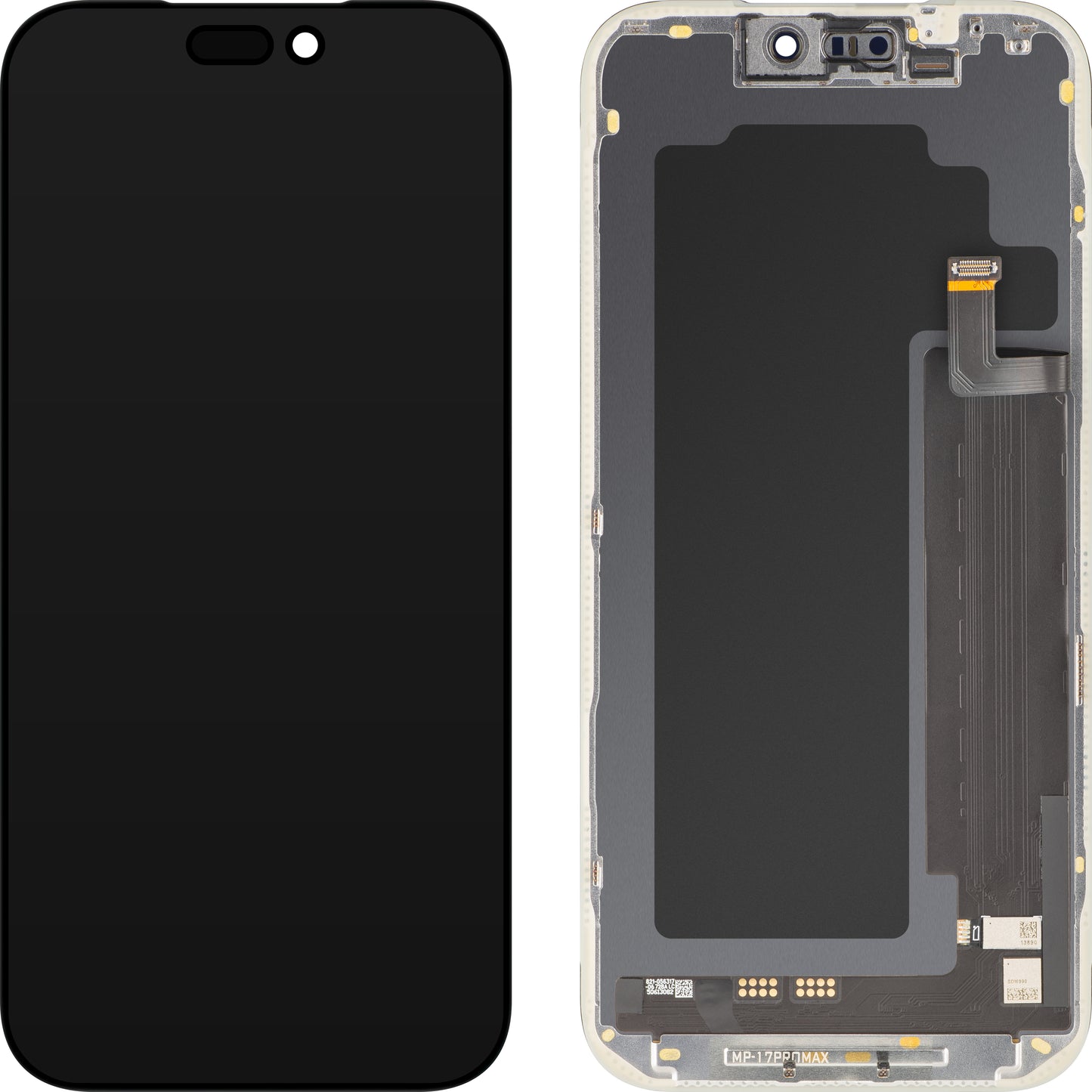 MP Touchscreen Display compatible with Apple iPhone 17 Pro Max, with Frame, OLED FHD Diagnostic Soft Version, Black