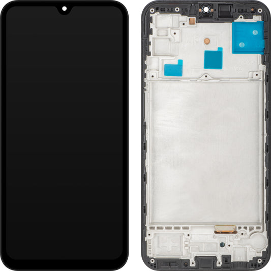 MP Touchscreen-Display kompatibel mit Samsung Galaxy M15, mit Rahmen, Schwarz