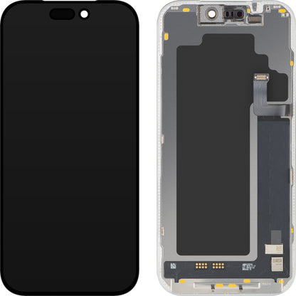 MP Touchscreen-Display kompatibel mit Apple iPhone 17 Pro, mit Rahmen, Soft-Version OLED FHD 120Hz Diagnostik, Schwarz