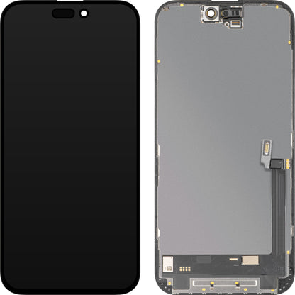 MP Touchscreen-Display kompatibel mit Apple iPhone 16 Plus, mit Rahmen, Soft-Version OLED FHD 120Hz Diagnostik, Schwarz