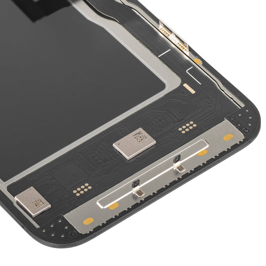 Display mit MP Touchscreen kompatibel mit Apple iPhone 13 Pro, mit Rahmen, Soft OLED IC Movable 120Hz FHD Version, Schwarz