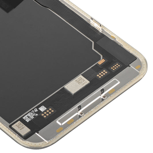 Display mit MP Touchscreen kompatibel mit Apple iPhone 15 Pro Max, mit Rahmen, Soft OLED IC Movable 120Hz FHD Version, Schwarz