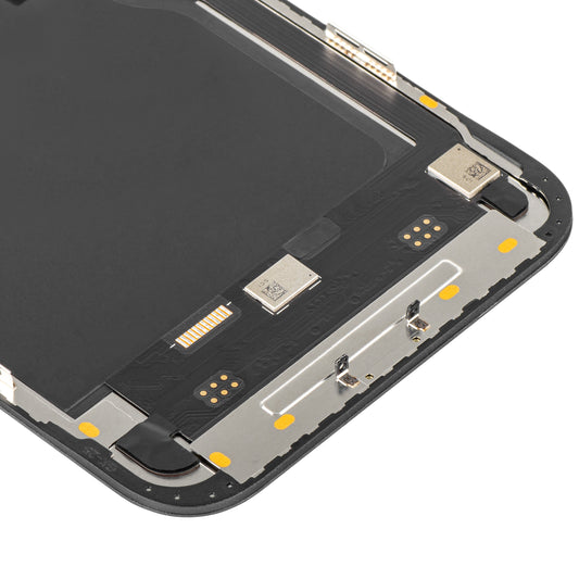 Display mit MP Touchscreen kompatibel mit Apple iPhone 12 Pro Max, mit Rahmen, Soft OLED IC Movable FHD Version, Schwarz