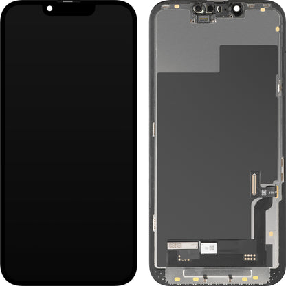 MP Touchscreen-Display kompatibel mit Apple iPhone 13, mit Rahmen, Soft-Version OLED FHD Diagnostic, Schwarz, Wiederaufbereitet