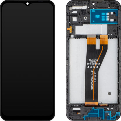 MP Touchscreen-Display kompatibel mit Samsung Galaxy M14 5G M146, mit Rahmen, Schwarz