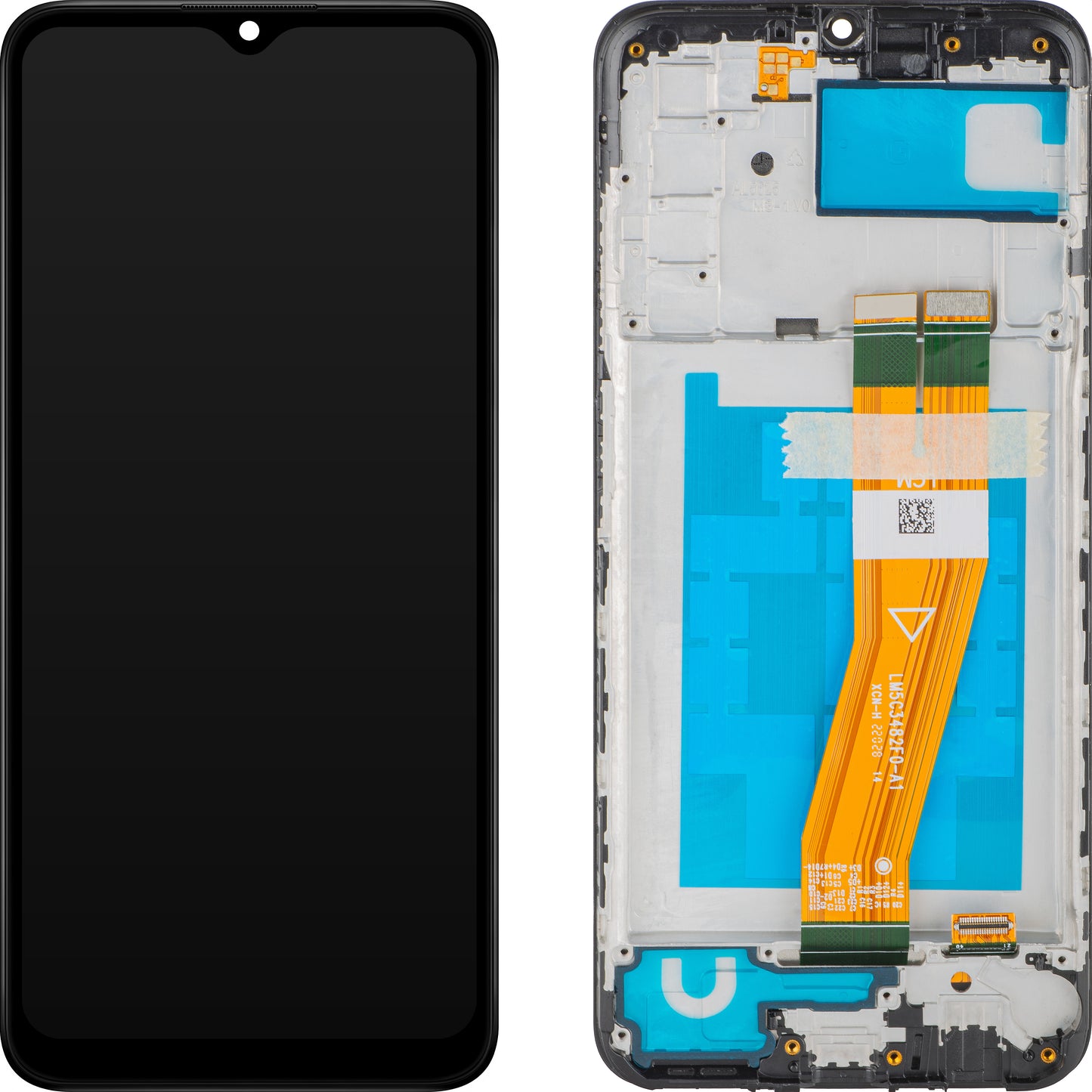 MP Touchscreen-Display kompatibel mit Samsung Galaxy A03s A037, mit Rahmen, Version F, Schwarz, Swap