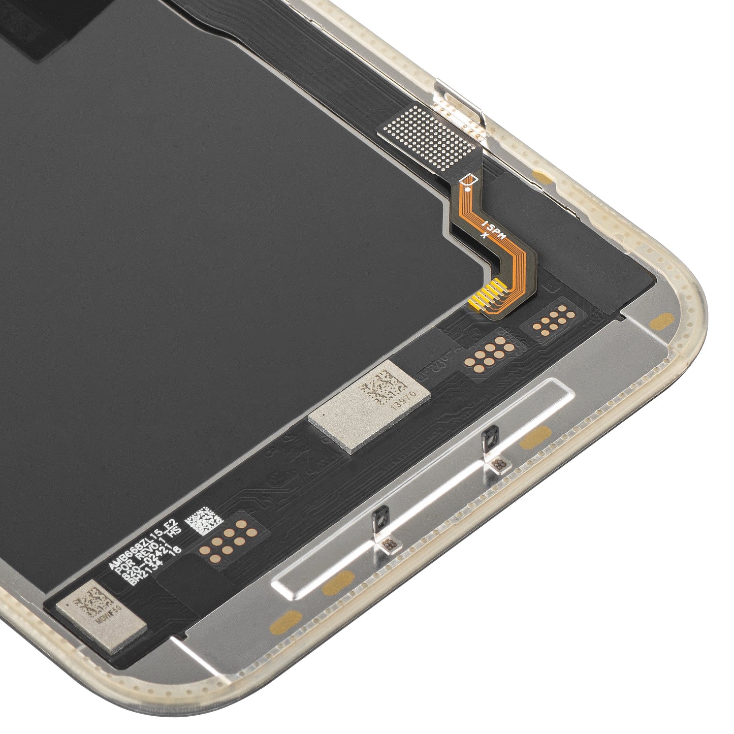 Display mit MP Touchscreen kompatibel mit Apple iPhone 15 Pro Max, mit Rahmen, Soft OLED IC Movable 120Hz FHD Version, Schwarz